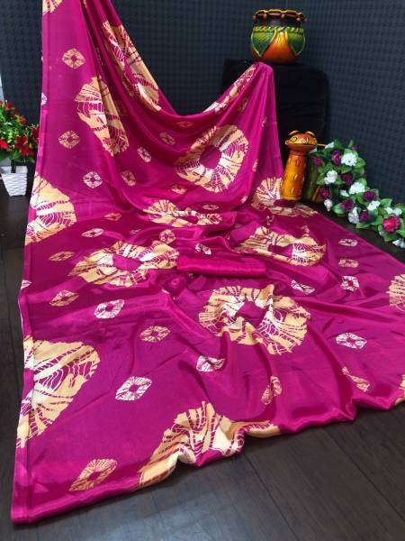 Kgm Bandhani Silk Wedding Designer Sarees Catalog